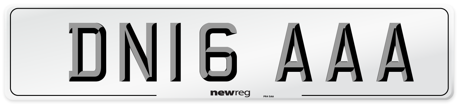DN16 AAA Number Plate from New Reg